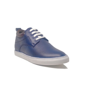 Blue casual leather shoes
