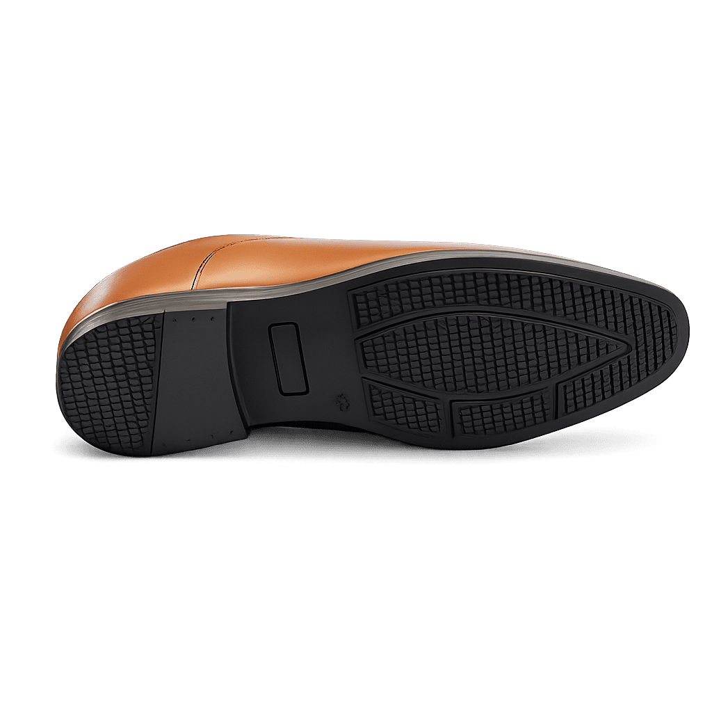 Outer TPR sole of Tan Height Increasing Derby Shoes for Men
