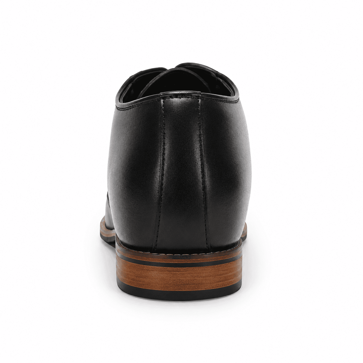 Premium Black Height Increasing Derby Shoes for Men | 3 Inches |Genuine Leather | Elevato - Image 4