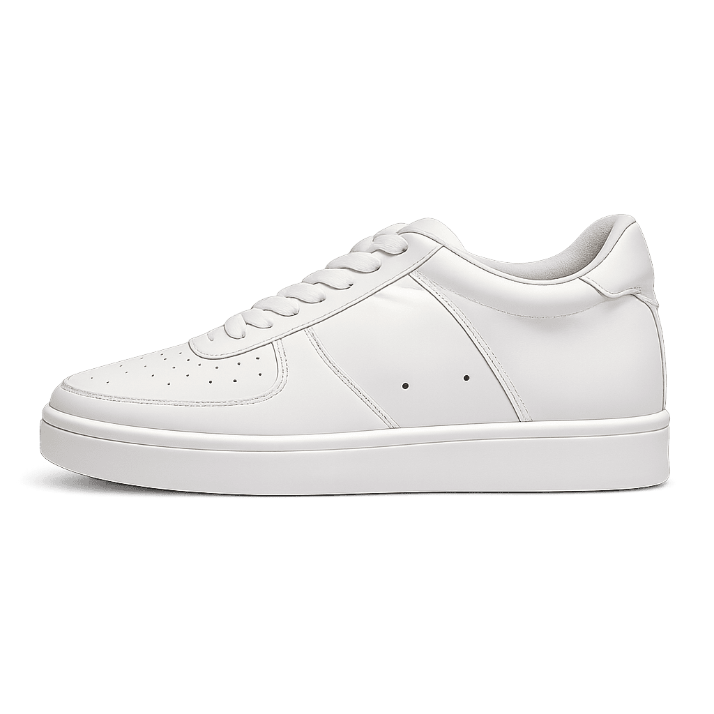 Side view of Height Increasing White Sneakers for Men