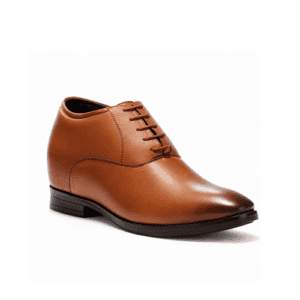 Tan Height Increasing Derby Shoes for Me