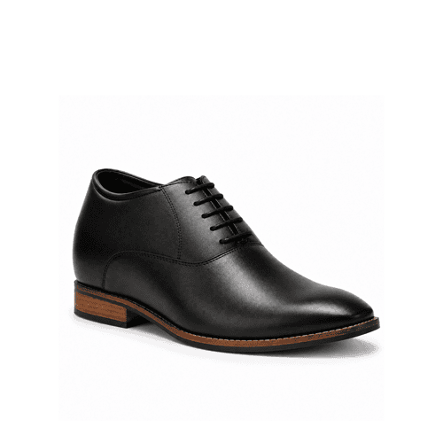 Premium Black Height Increasing Derby Shoes for Men | 3 Inches |Genuine Leather | Elevato